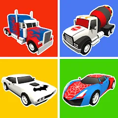 Superhero Car Merge Battle 