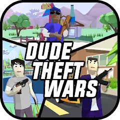 Скачать Dude Theft Wars Shooting Games (Дуд Тефт Варс) [Взлом/МОД Меню] последняя версия 1.4.9 (4PDA apk) для Андроид