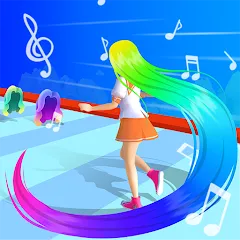 Скачать Racing Hair - Music Dance 3D (Рейсинг Хеир) [Взлом/МОД Unlocked] последняя версия 1.4.1 (бесплатно на 5Play) для Андроид