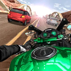 Скачать Moto Rider In Traffic (Мото Райдер в Трафике) [Взлом/МОД Бесконечные деньги] последняя версия 0.7.4 (на 5Плей бесплатно) для Андроид
