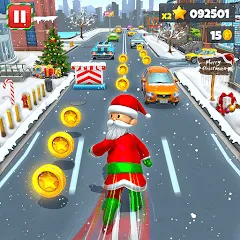 Скачать Xmas Santa Surfer Running Game (Ксмас Санта Серфер Раннинг Гейм) [Взлом/МОД Меню] последняя версия 1.9.4 (бесплатно на 4PDA) для Андроид