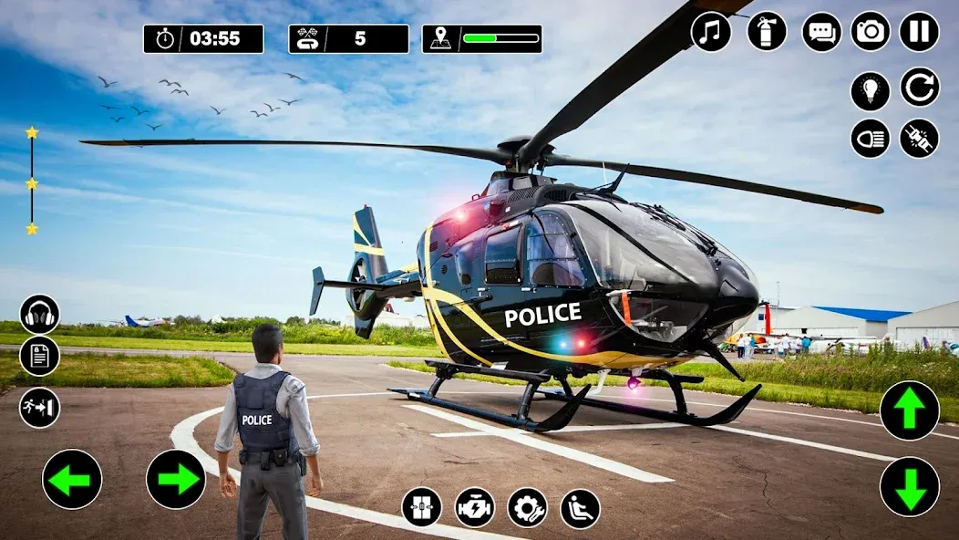 Скачать Полицейская погоня вертолете [Взлом/МОД Много денег] последняя версия 2.3.6 (на 5Плей бесплатно) для Андроид