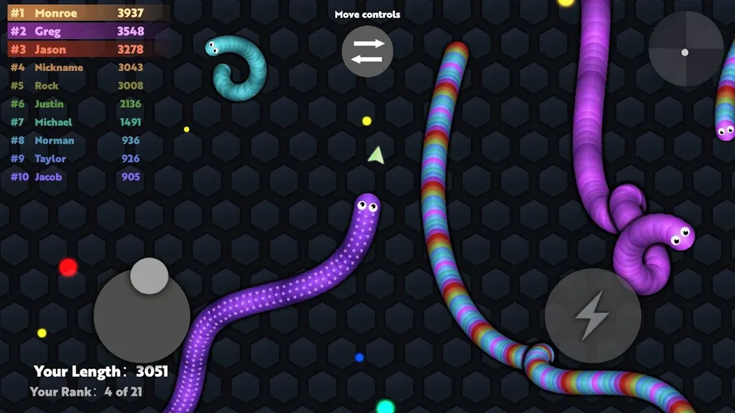 Скачать Slide.io - Голодная змейка  [Взлом/МОД Меню] последняя версия 0.6.7 (4PDA apk) для Андроид
