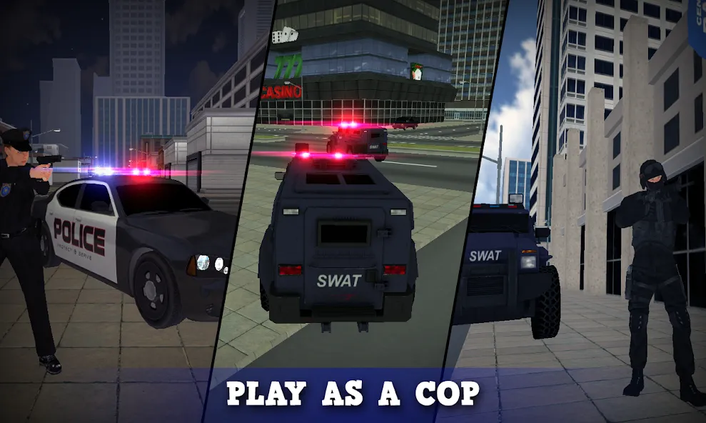 Скачать Justice Rivals 3 Cops&Robbers  [Взлом/МОД Все открыто] последняя версия 1.3.4 (4PDA apk) для Андроид