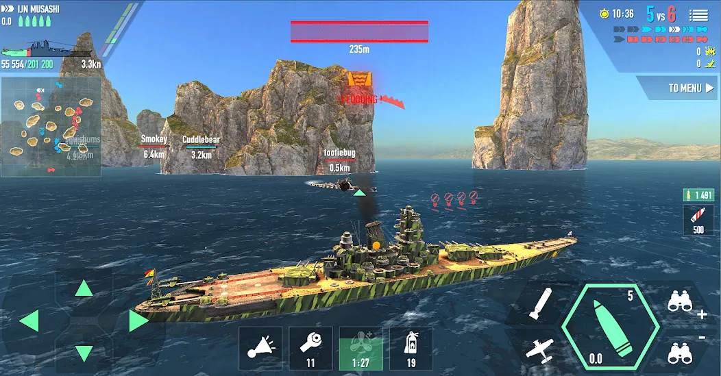 Скачать Battle of Warships: Online (Баттл оф Уоршипс) [Взлом/МОД Все открыто] последняя версия 0.4.3 (на 5Плей бесплатно) для Андроид