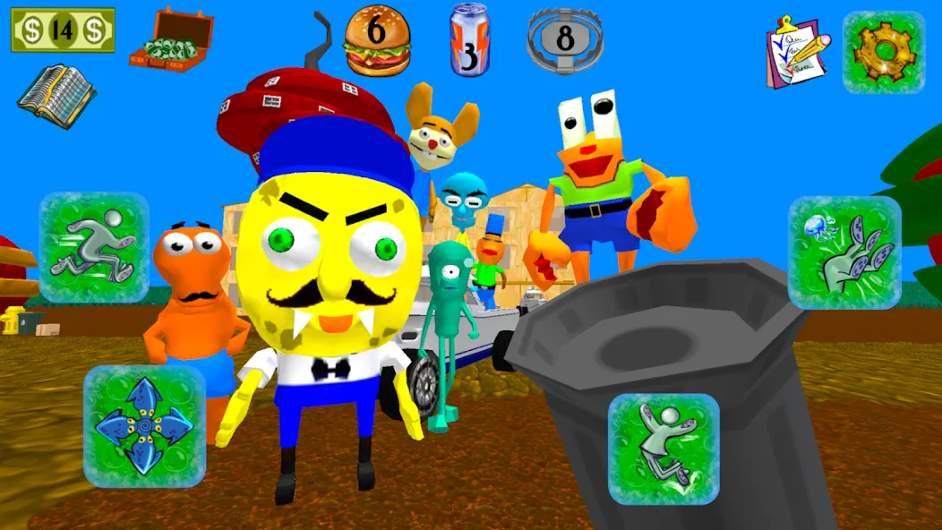 Скачать Sponge Neighbor Escape 3D (Спонж Сосед Побег 3D) [Взлом/МОД Все открыто] последняя версия 2.2.2 (бесплатно на 5Play) для Андроид