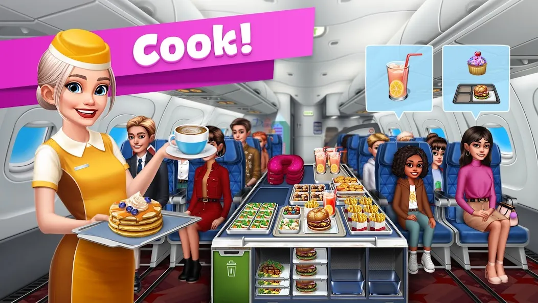 Скачать Airplane Chefs - Cooking Game (Эйрплейн Чефз) [Взлом/МОД Unlocked] последняя версия 1.9.5 (4PDA apk) для Андроид