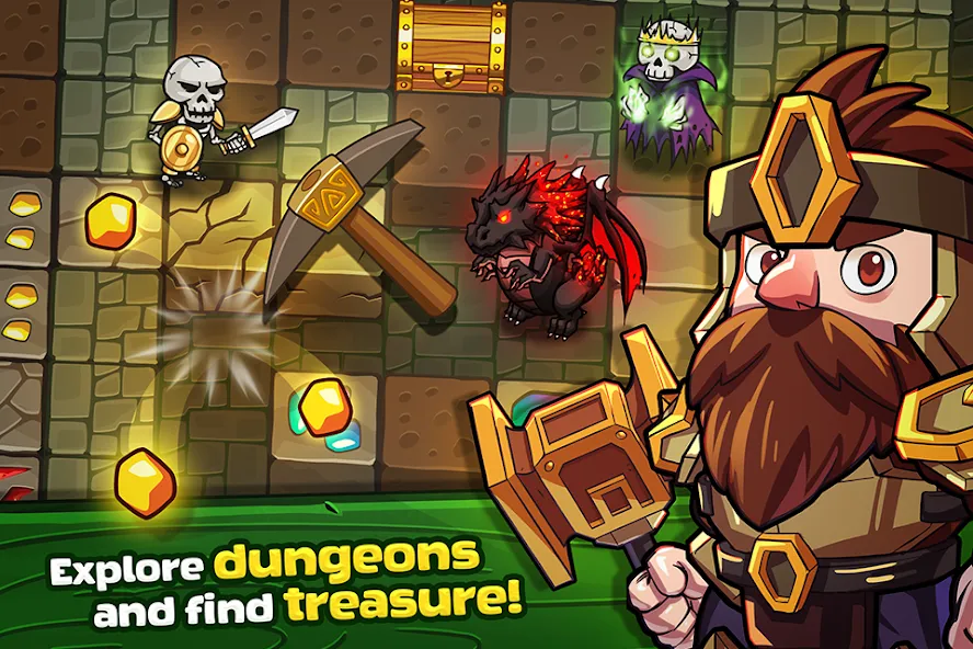 Скачать Mine Quest: Dwarven Adventure (Майн Квест) [Взлом/МОД Меню] последняя версия 2.4.4 (бесплатно на 5Play) для Андроид