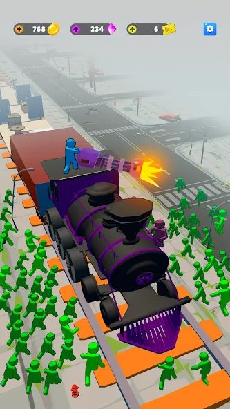 Скачать Train Defense: Зомби Игра (Трейн Дефенс) [Взлом/МОД Много денег] последняя версия 0.4.4 (5Play ru apk ) для Андроид