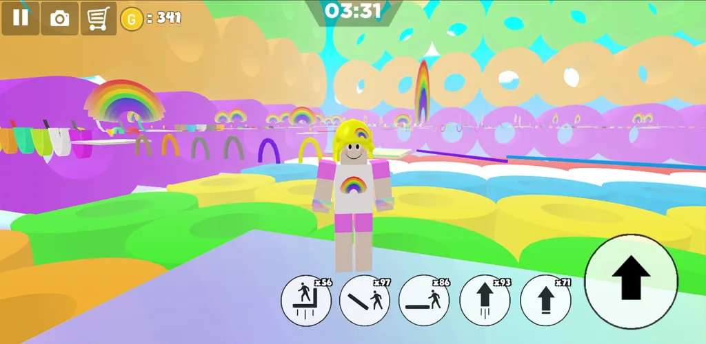 Скачать Rainbow Parkour sweet Girl (Рейнбоу Паркур милая девушка) [Взлом/МОД Много денег] последняя версия 1.7.1 (бесплатно на 5Play) для Андроид