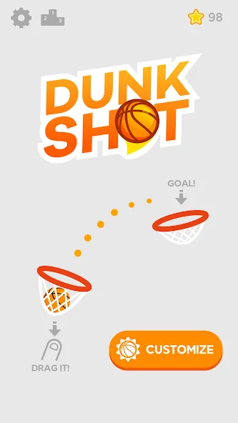 Скачать Dunk Shot (Данк Шот) [Взлом/МОД Unlocked] последняя версия 1.4.8 (бесплатно на 5Play) для Андроид
