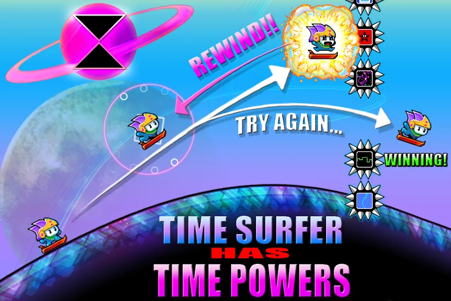 Скачать Time Surfer (Тайм Серфер) [Взлом/МОД Бесконечные деньги] последняя версия 0.3.6 (на 5Плей бесплатно) для Андроид