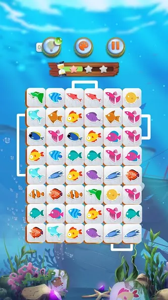 Скачать Mahjong Connect Fish World (Мацзян Коннект Рыбный Мир) [Взлом/МОД Все открыто] последняя версия 2.8.6 (бесплатно на 4PDA) для Андроид