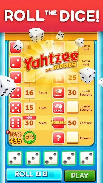 Скачать YAHTZEE® with Buddies (ЯХТЗИ с друзьями) [Взлом/МОД Unlocked] последняя версия 0.8.9 (на 5Плей бесплатно) для Андроид