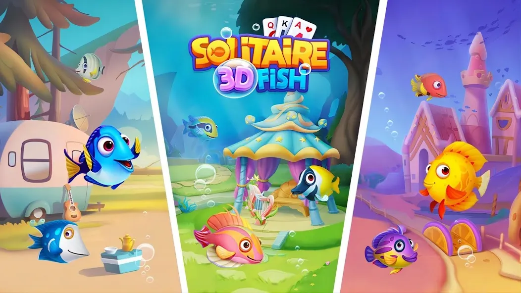Скачать Solitaire 3D Fish [Взлом/МОД Меню] последняя версия 2.2.2 (на 5Плей бесплатно) для Андроид