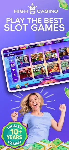 Скачать High 5 Casino: Real Slot Games (Хай 5 Казино) [Взлом/МОД Бесконечные деньги] последняя версия 2.9.9 (на 5Плей бесплатно) для Андроид
