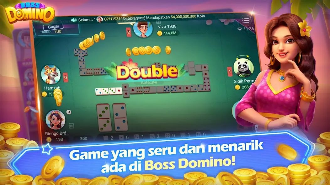 Скачать Boss Domino QiuQiu (Босс Домино) [Взлом/МОД Все открыто] последняя версия 2.2.6 (бесплатно на 5Play) для Андроид