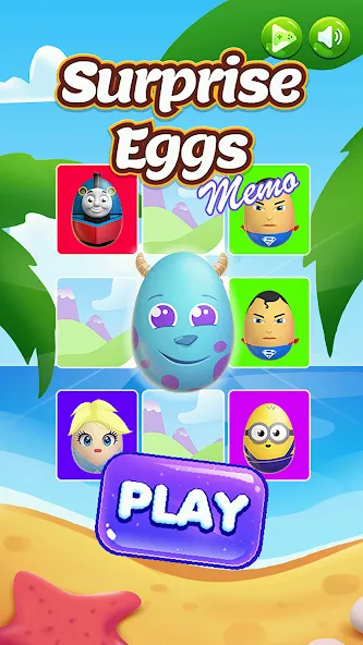 Скачать Яйца-сюрпризы на память (Сюрприз Яйца Мемо) [Взлом/МОД Бесконечные деньги] последняя версия 2.8.7 (на 5Плей бесплатно) для Андроид