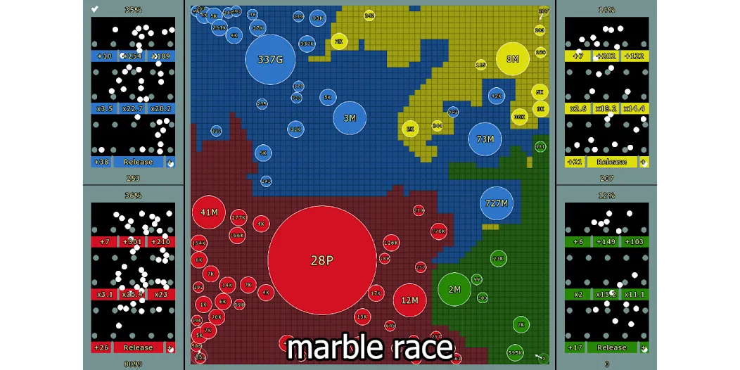 Скачать Marble Race and Territory War (Марбл Рейс и Территориальная Война) [Взлом/МОД Бесконечные деньги] последняя версия 1.7.3 (на 5Плей бесплатно) для Андроид