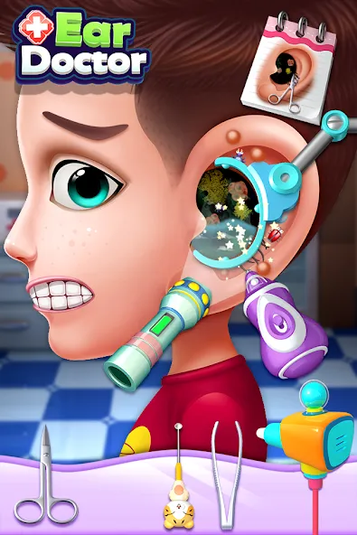 Скачать Доктор уха - Crazy Ear Doctor  [Взлом/МОД Много денег] последняя версия 1.2.2 (на 5Плей бесплатно) для Андроид