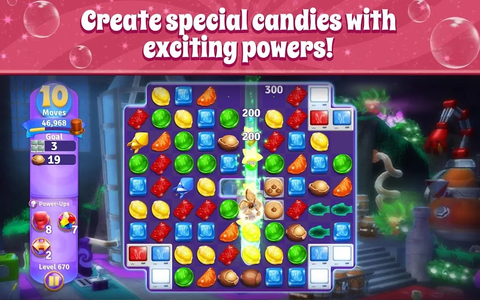Скачать Wonka's World of Candy Match 3  [Взлом/МОД Все открыто] последняя версия 0.8.3 (бесплатно на 4PDA) для Андроид