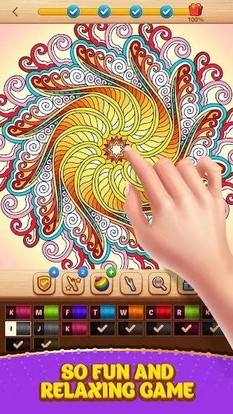 Скачать Cross Stitch Coloring Mandala (Кроссстиль раскрашивание мандала) [Взлом/МОД Все открыто] последняя версия 2.3.9 (4PDA apk) для Андроид