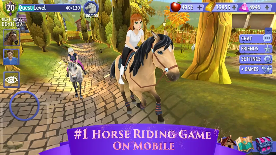 Скачать Horse Riding Tales: Дикий пони (Хорс Райдинг Тейлс) [Взлом/МОД Много денег] последняя версия 1.8.8 (бесплатно на 5Play) для Андроид