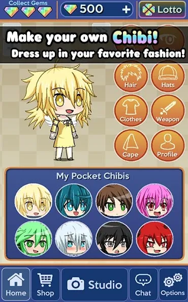 Скачать Pocket Chibi - Anime Dress Up (Покет Чиби) [Взлом/МОД Все открыто] последняя версия 0.3.5 (4PDA apk) для Андроид