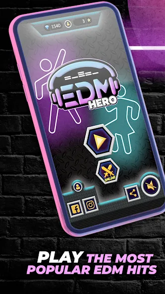 Скачать Guitar Hero Game: EDM Music (ЭДМ) [Взлом/МОД Все открыто] последняя версия 2.6.9 (бесплатно на 4PDA) для Андроид
