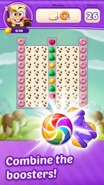 Скачать Lollipop Sweet Heroes Match3 (ЛОЛЛИПОП СВИТ ХЕРОЕС МАТЧ3) [Взлом/МОД Бесконечные деньги] последняя версия 2.9.9 (на 5Плей бесплатно) для Андроид