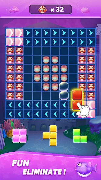 Скачать Block Ocean 1010 Puzzle Games (Блок Океан 1010 Головоломки) [Взлом/МОД Меню] последняя версия 2.9.9 (бесплатно на 4PDA) для Андроид