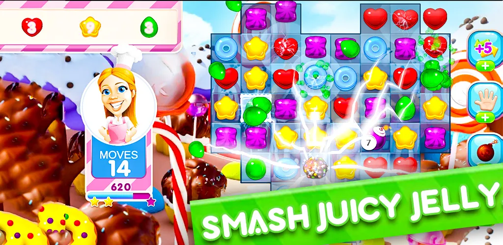 Скачать Jelly Kingdom Crush — Матч 3  [Взлом/МОД Бесконечные деньги] последняя версия 0.5.8 (4PDA apk) для Андроид