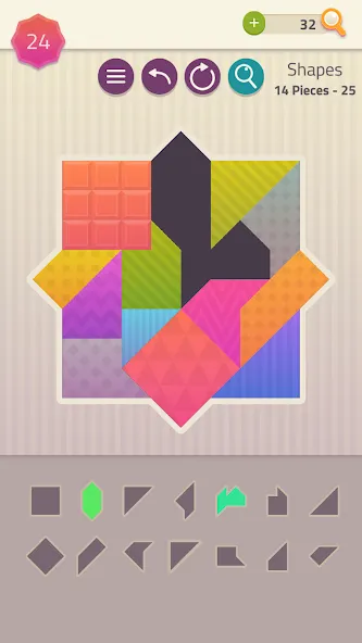 Скачать Polygrams - Tangram Puzzles (Полиграммы) [Взлом/МОД Все открыто] последняя версия 1.8.4 (на 5Плей бесплатно) для Андроид