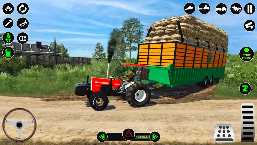 Скачать Симулятор тракторной фермы  [Взлом/МОД Бесконечные деньги] последняя версия 2.6.3 (на 5Плей бесплатно) для Андроид