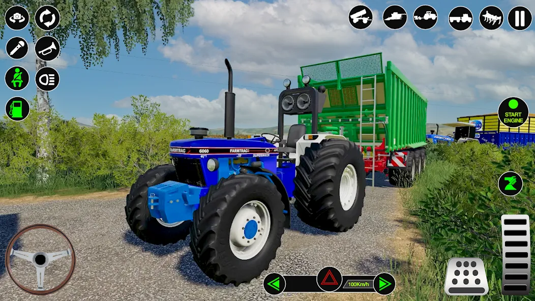 Скачать Симулятор тракторной фермы  [Взлом/МОД Бесконечные деньги] последняя версия 2.6.3 (на 5Плей бесплатно) для Андроид