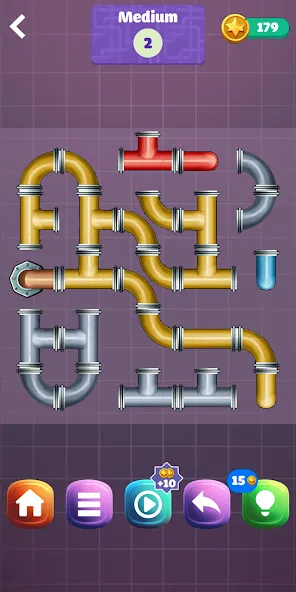 Скачать Pipe Puzzle Connect (Пайп Пазл Коннект) [Взлом/МОД Бесконечные деньги] последняя версия 1.3.7 (5Play ru apk ) для Андроид