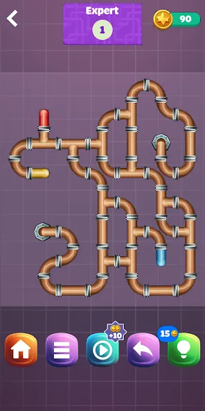 Скачать Pipe Puzzle Connect (Пайп Пазл Коннект) [Взлом/МОД Бесконечные деньги] последняя версия 1.3.7 (5Play ru apk ) для Андроид