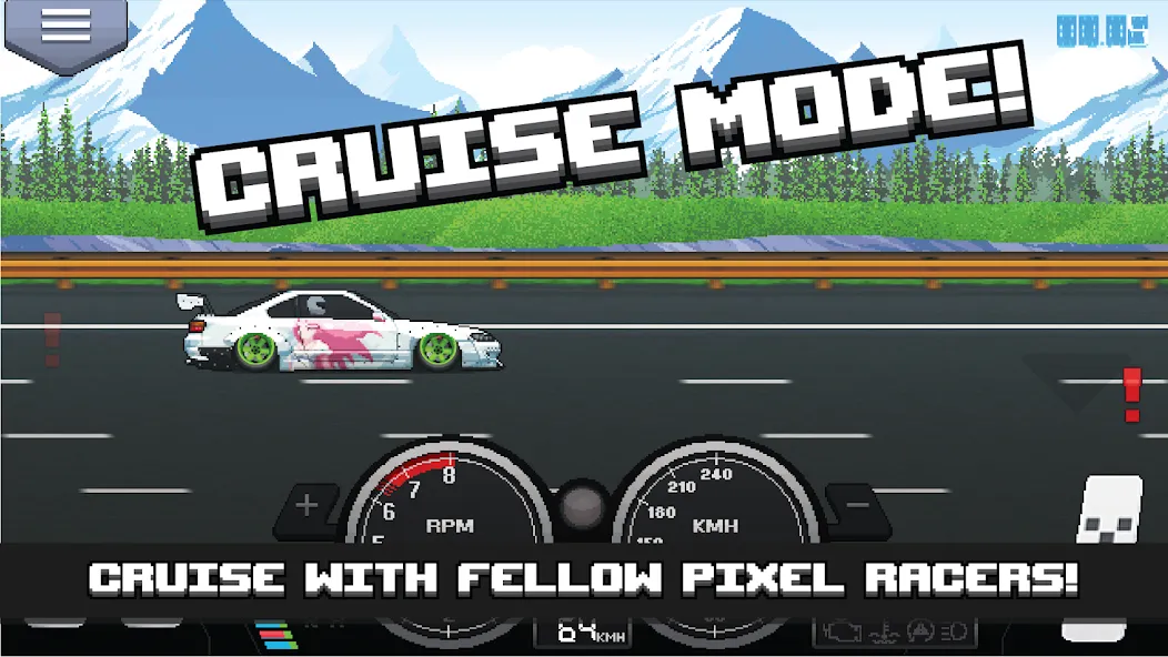 Скачать Pixel Car Racer (Пиксельный гоночный автомобиль) [Взлом/МОД Бесконечные деньги] последняя версия 2.4.7 (бесплатно на 5Play) для Андроид