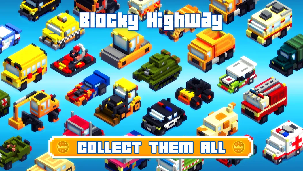 Скачать Blocky Highway: Traffic Racing (Блоки Хайвей) [Взлом/МОД Меню] последняя версия 0.5.3 (бесплатно на 4PDA) для Андроид