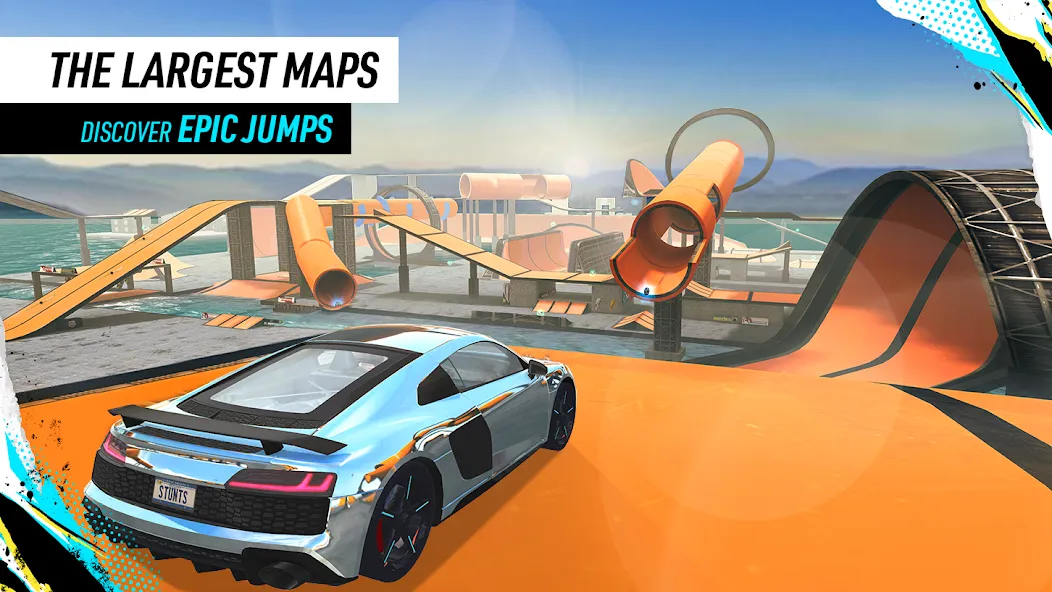 Скачать Car Stunt Races: Mega Ramps (Кар Стант Рейсы) [Взлом/МОД Бесконечные деньги] последняя версия 1.5.7 (5Play ru apk ) для Андроид