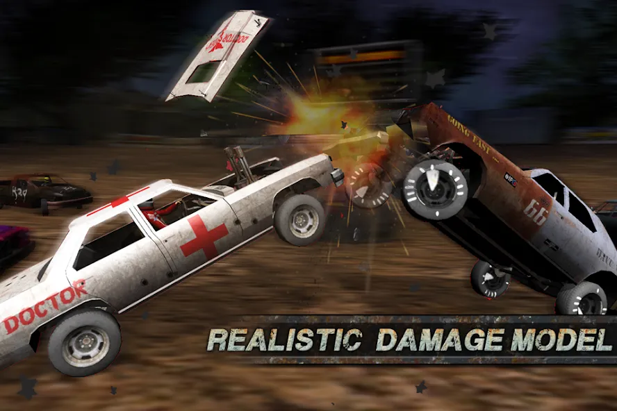 Скачать Demolition Derby: Crash Racing (Демолиция Дерби) [Взлом/МОД Все открыто] последняя версия 1.6.7 (бесплатно на 5Play) для Андроид