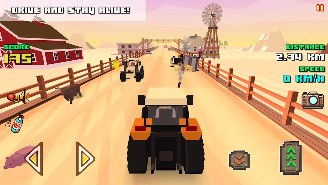 Скачать Blocky Farm Racing & Simulator  [Взлом/МОД Меню] последняя версия 0.4.8 (бесплатно на 5Play) для Андроид