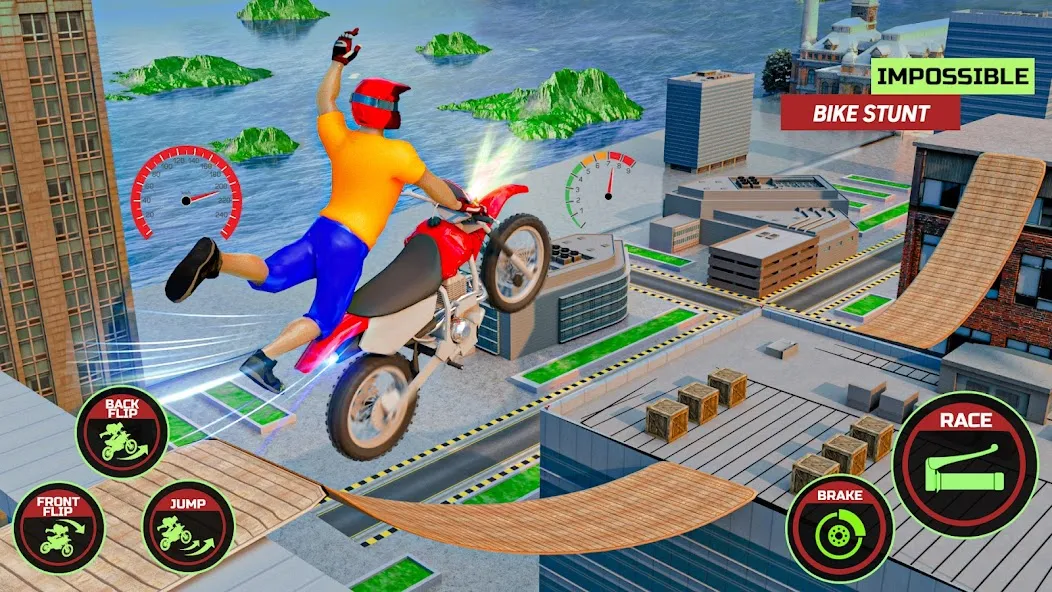 Скачать Motor Bike Stunt Racing Games (Мотор Байк Стант Гонки Игры) [Взлом/МОД Все открыто] последняя версия 2.7.7 (бесплатно на 5Play) для Андроид