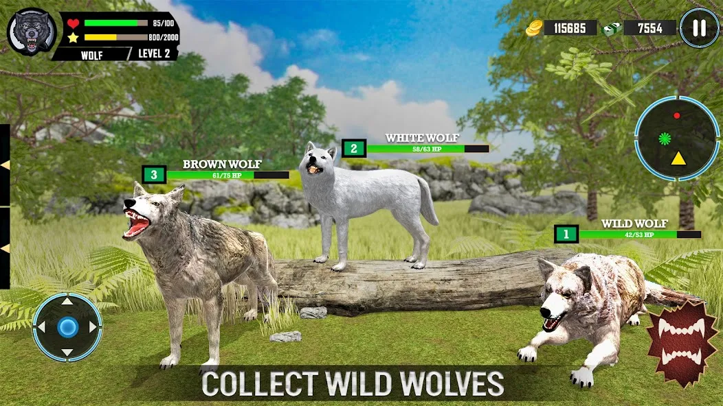 Скачать Игра волк: симулятор животных  [Взлом/МОД Меню] последняя версия 2.2.9 (на 5Плей бесплатно) для Андроид