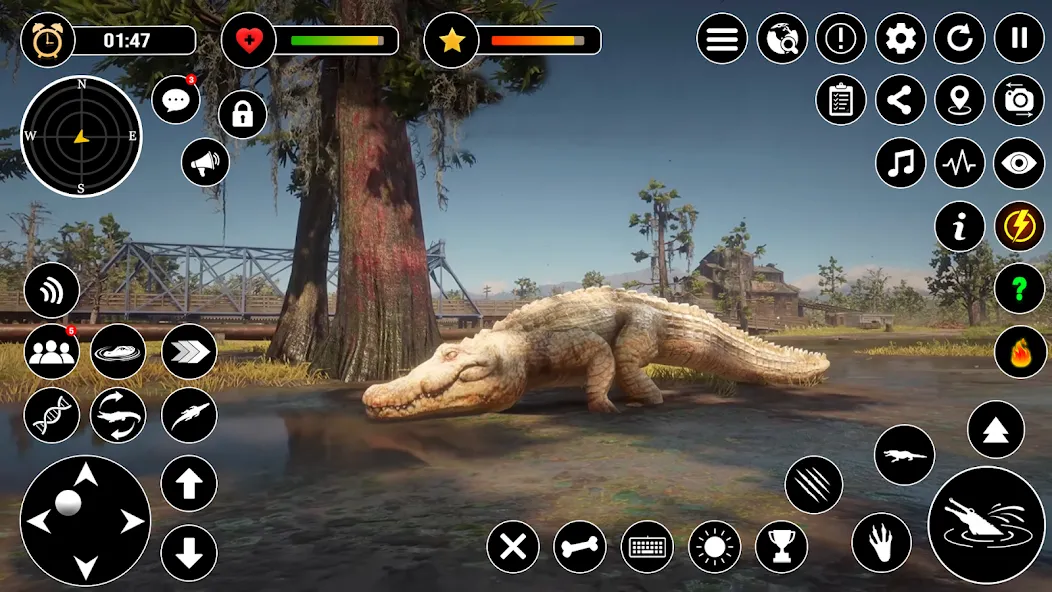 Скачать Animal Crocodile Attack Sim (Энимал Крокодайл Аттак Сим) [Взлом/МОД Unlocked] последняя версия 1.7.5 (бесплатно на 5Play) для Андроид