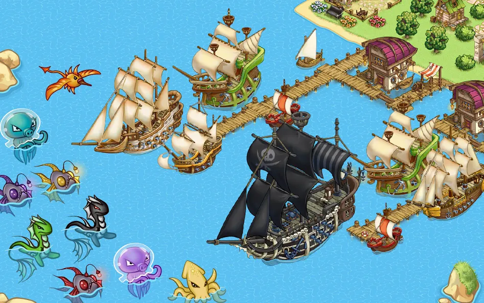 Скачать Pirates of Everseas (Пираты Эверсис) [Взлом/МОД Все открыто] последняя версия 0.9.7 (4PDA apk) для Андроид