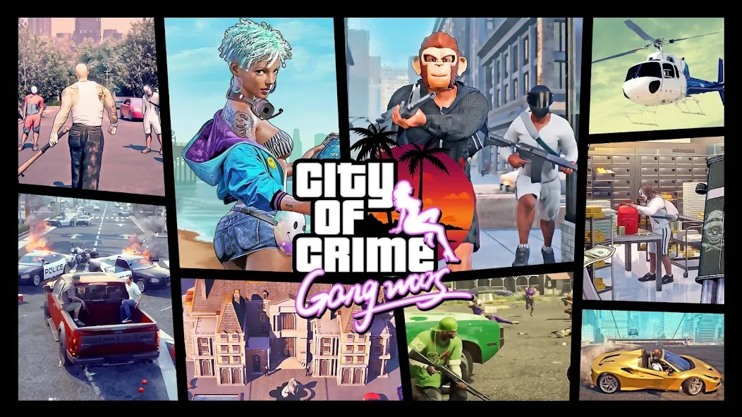 Скачать City of Crime: Gang Wars (Сити оф Крайм) [Взлом/МОД Меню] последняя версия 1.1.8 (бесплатно на 5Play) для Андроид