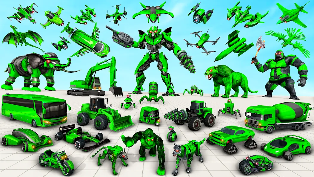 Скачать Multi Animal Robot Car Games (Мульти Анимал Робот Кар Игры) [Взлом/МОД Все открыто] последняя версия 1.9.8 (на 5Плей бесплатно) для Андроид