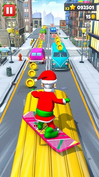 Скачать Xmas Santa Surfer Running Game (Ксмас Санта Серфер Раннинг Гейм) [Взлом/МОД Меню] последняя версия 1.9.4 (бесплатно на 4PDA) для Андроид