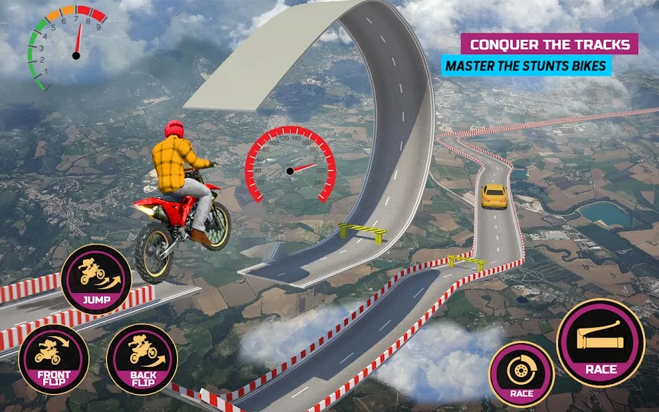 Скачать Racing Bike Stunt Games Master (Гонки на мотоциклах Мастер игр в трюки) [Взлом/МОД Много денег] последняя версия 2.7.1 (4PDA apk) для Андроид